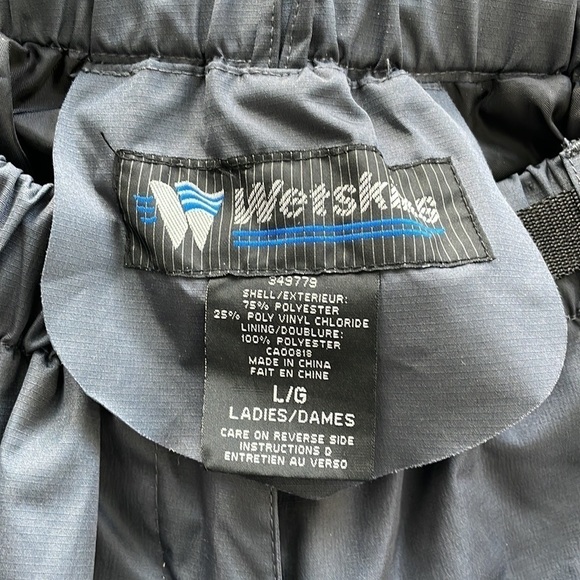 SzL Wetskins lined Women’s Grey Rain Pants EUC - Picture 9 of 10